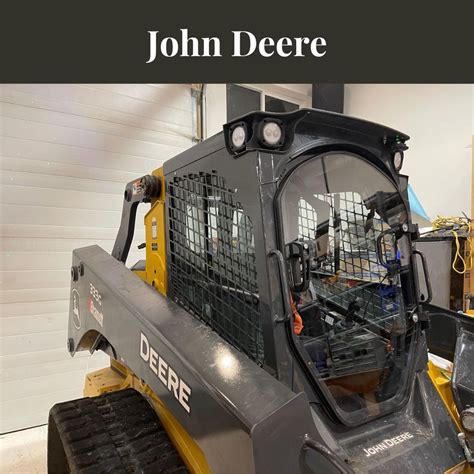 lexan skid steer door john deere|plexiglass skid steer door.